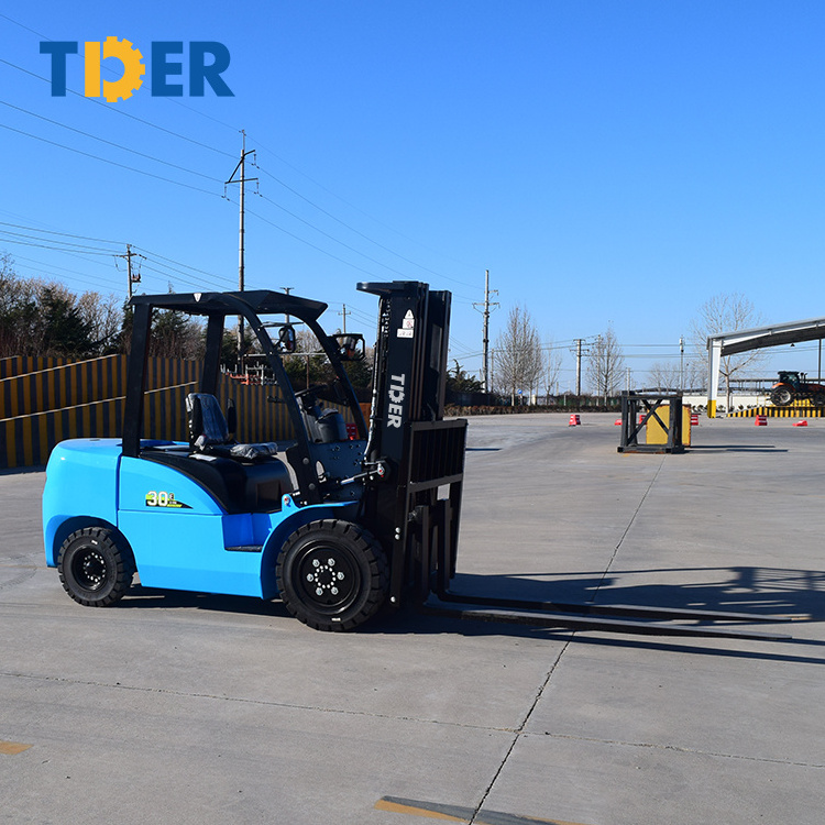 TDER empilhadeira mini battery forklift 2500kg 3000kg 2.5 ton 3 ton electric forklift with triplex full free mast