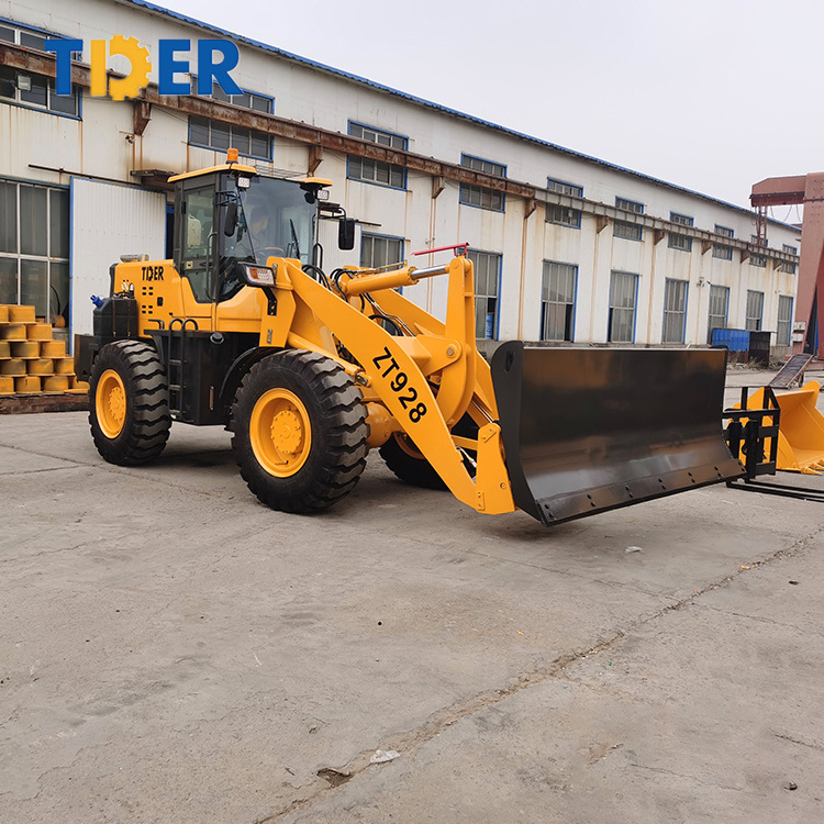 2023 TDER  lonking wheel loader ZT928 wheel loader machine 2ton 3ton wheel loader with fork