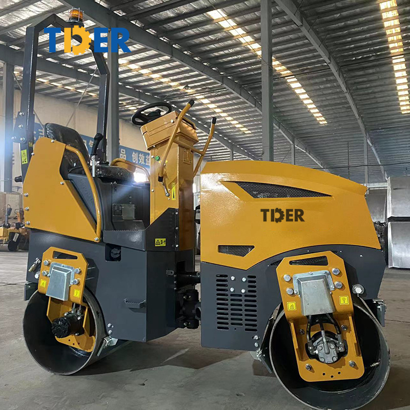 2024 TDER mini roller compactor mini road roller 1 ton 1.5ton compactor asphalt roller for sale