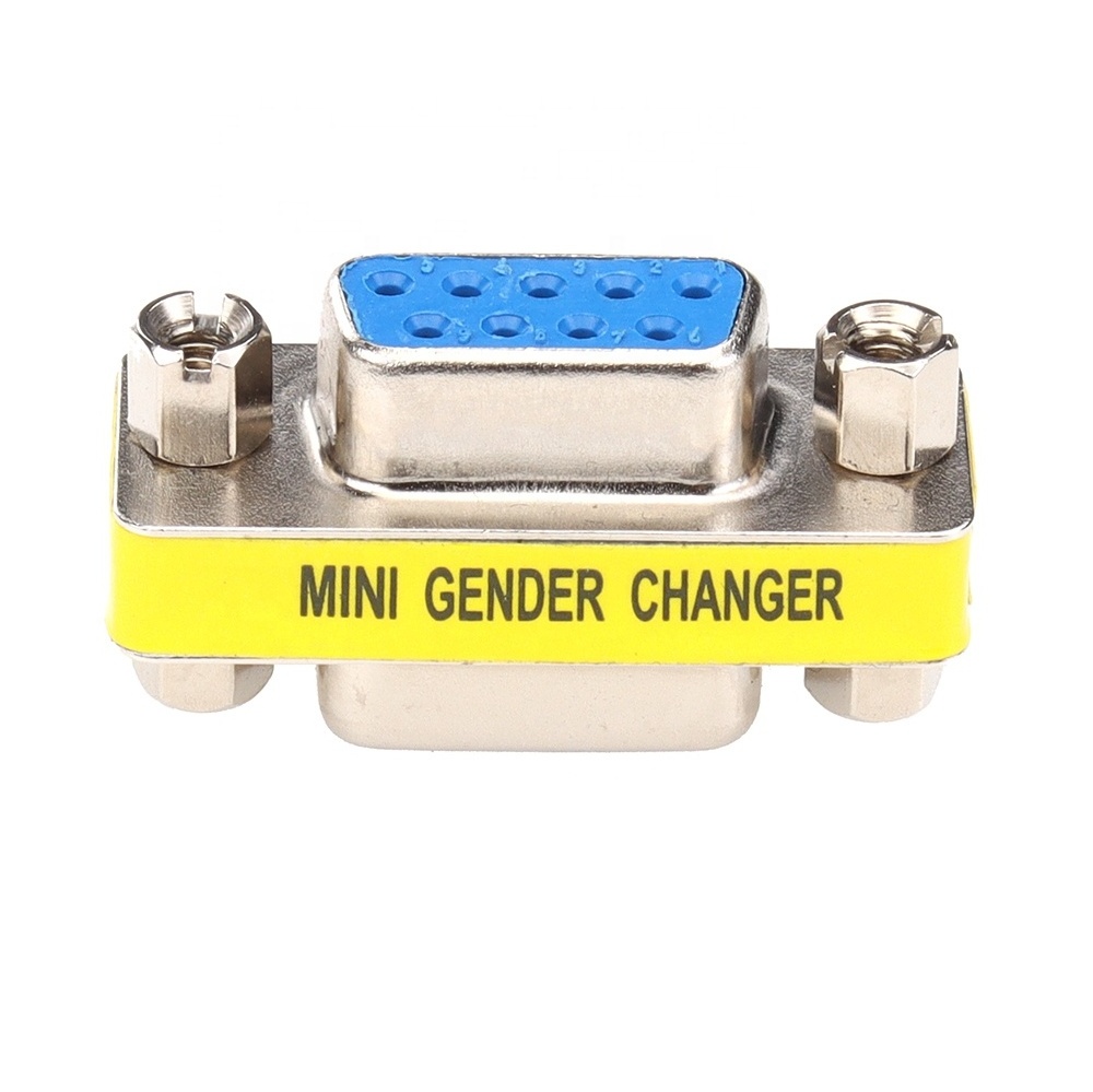 9Pin DB9 Mini Gender Charger Connector RS232 Serial Adapter Male to Female Male to Male Female to Female Adapter