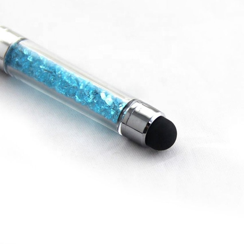 2 in 1 Diamond Crystal Stylus Touch Screen Pen Stylus Phone 3.5mm Anti Dust Plug For iPhone Xiaomi Samsung Tablet