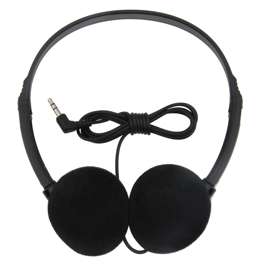 Music Headphones Black Headset Without Mic Stereo Earphones for School Company Gift