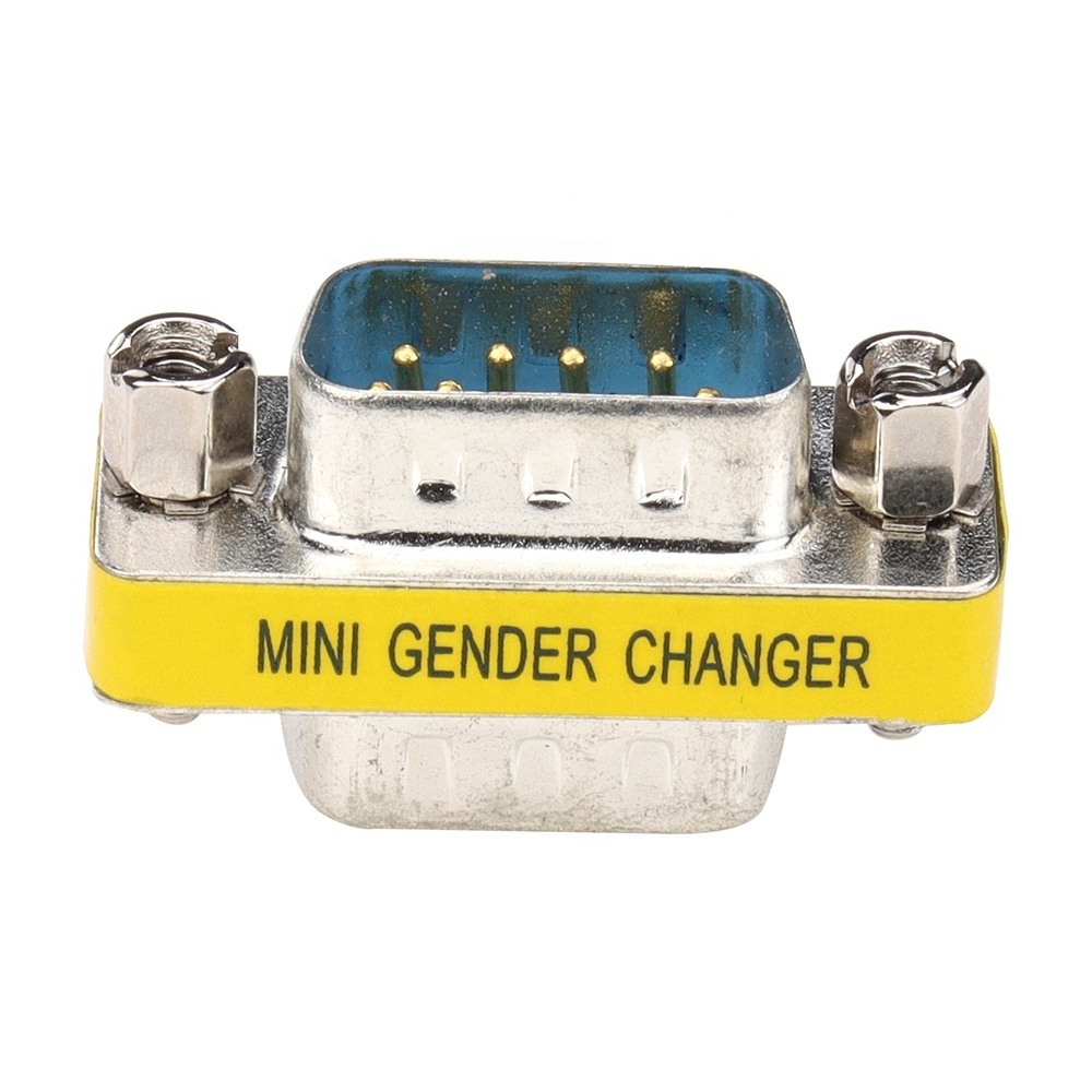 9Pin DB9 Mini Gender Charger Connector RS232 Serial Adapter Male to Female Male to Male Female to Female Adapter