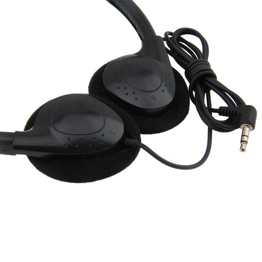 Music Headphones Black Headset Without Mic Stereo Earphones for School Company Gift