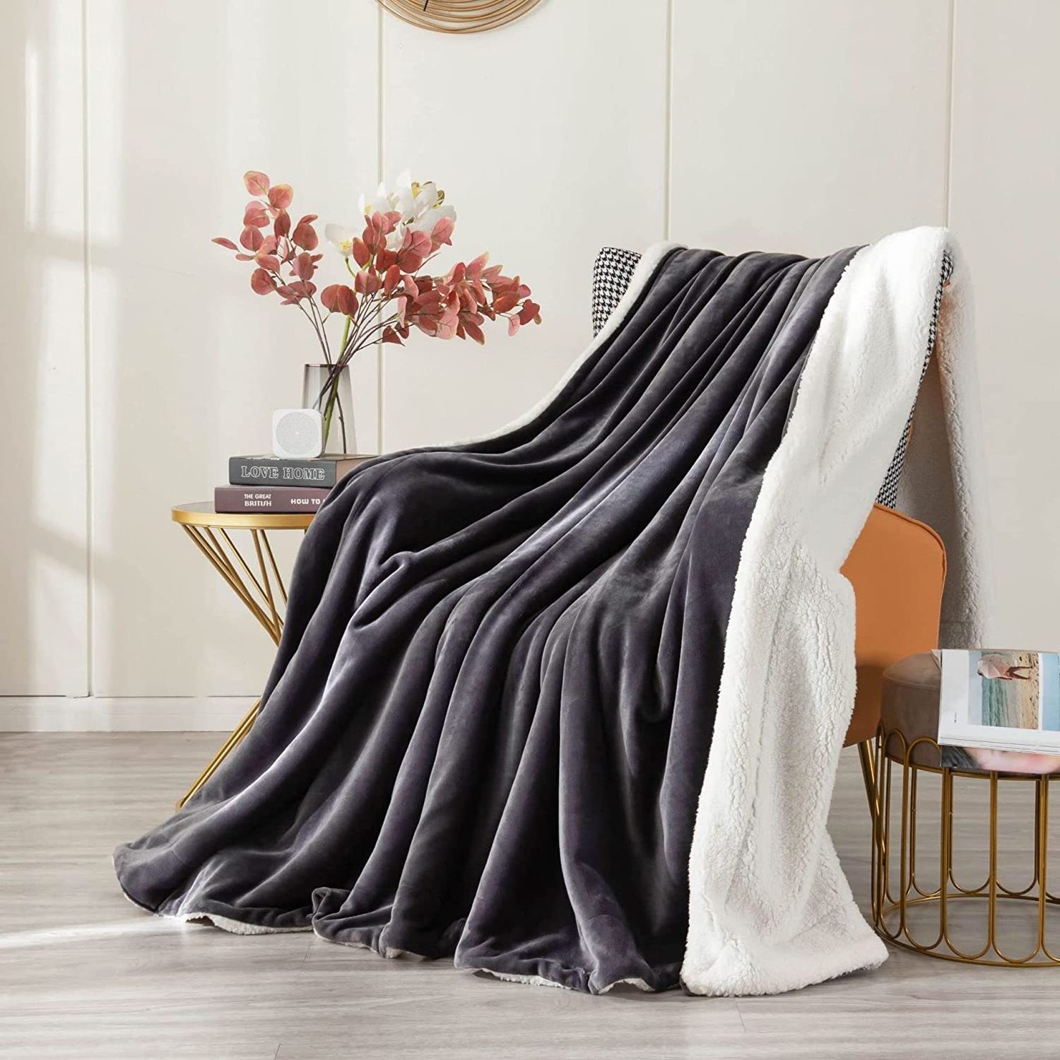 Custom Winter Warm Single Double Layer Polyester Plush Sherpa Flannel Fleece Soft Blanket