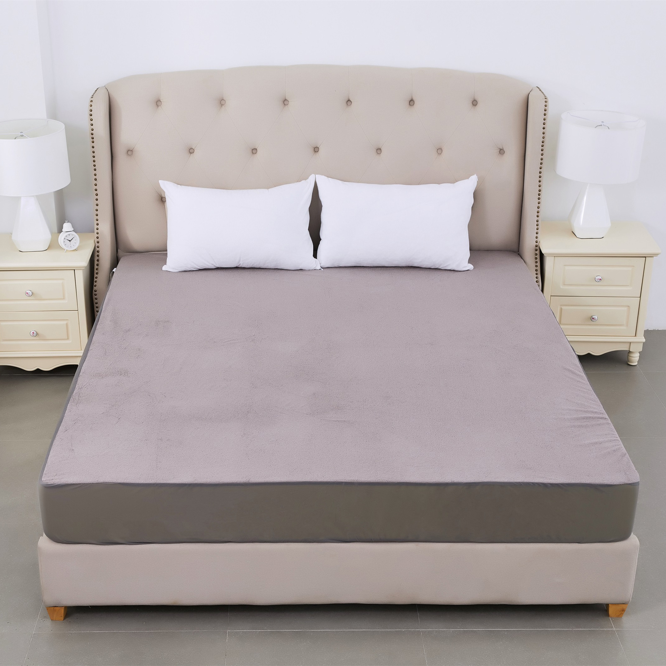 Dropshipping Stock Coral Fleece Soft Warm Bed Cover Dust Mite Waterproof Mattress Protector