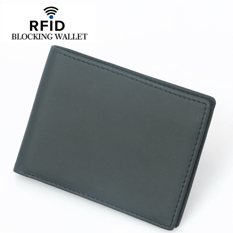 Factory Custom Logo Hot Selling Full Grain Genuine Leather Wallet With Coin Pocket First Layer Leather Wallet for Men