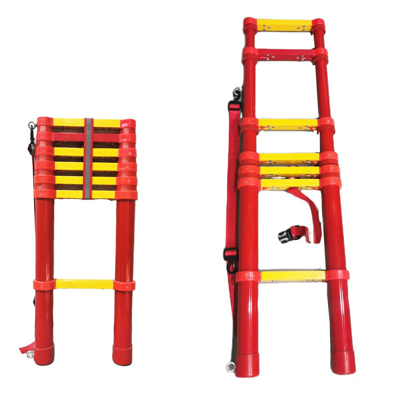 Fiberglass retractable frp insulated telescoping ladder