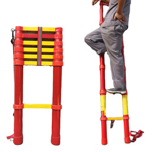 Fiberglass retractable frp insulated telescoping ladder