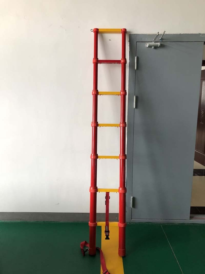 Fiberglass retractable frp insulated telescoping ladder