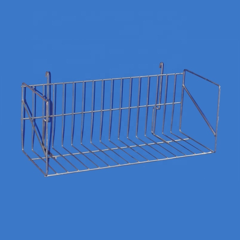 supermarket grid wall wire hanging basket holder display shop fitting