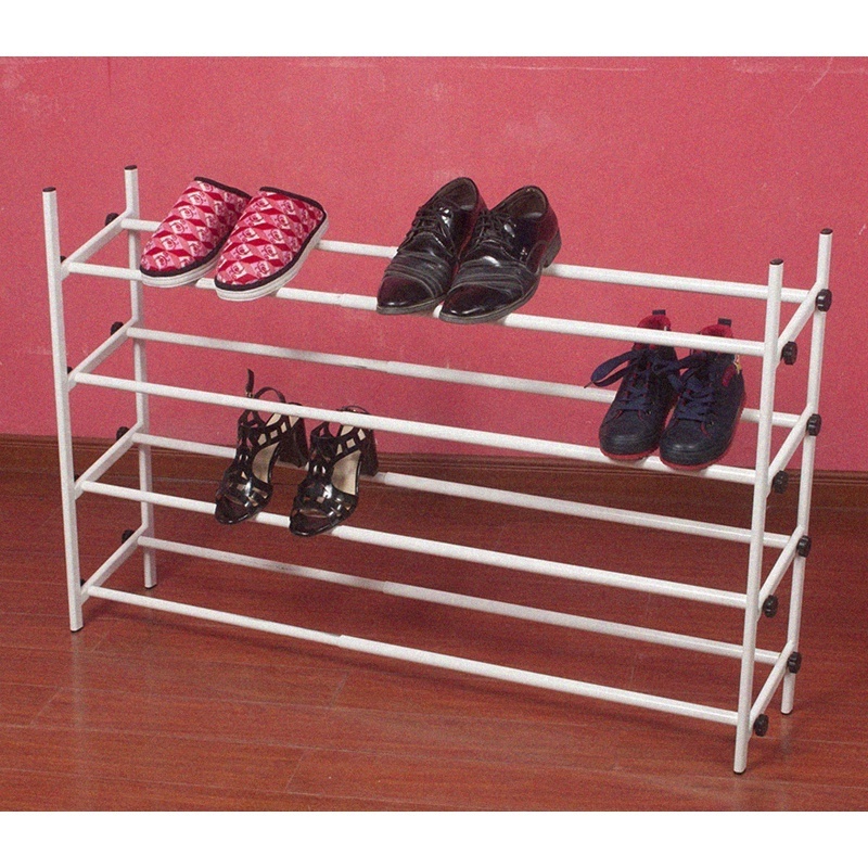 home space saving organizer metal 5 tiers slippers rack