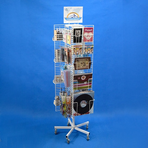 retail store stockings fixture steel wire grid wall floor stand universal socks  metal revolving display rack