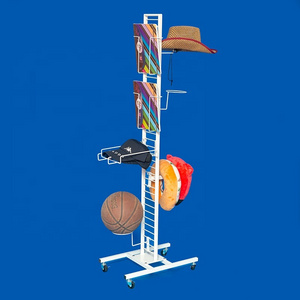 universal free standing retail shop universal merchandise promotion steel rack metal display fixture for caps or hats