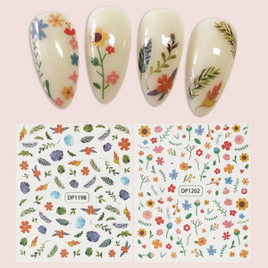 High Quality Nail Sticker Self-Adhesive Sticker Animal Lovable Little Daisy Flower Nail Art Sticker & Decals