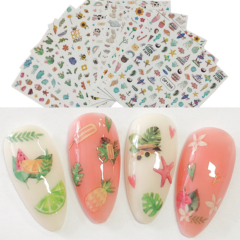 High Quality Nail Sticker Self-Adhesive Sticker Animal Lovable Little Daisy Flower Nail Art Sticker & Decals