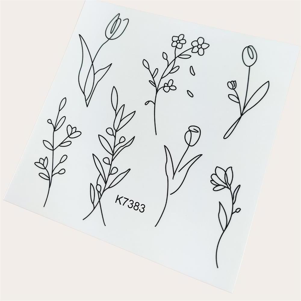 Glow In The Dark Tattoo Sticker Wholesale Cute Animal Fashion Tattoo Sketch Flower Butterfly Tattoo Stickers