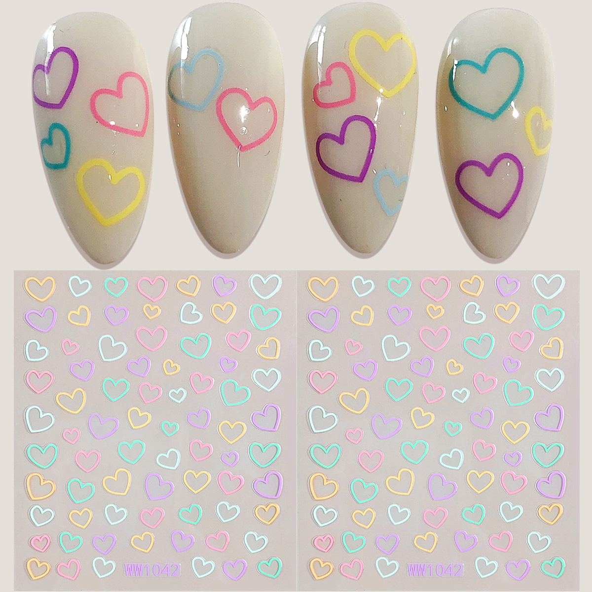 New Macaron Nail Art Sticker Adhesive Cartoon Clouds Cute Rainbow Decals nails stickers