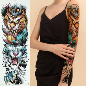 Wholesale Men Women Sleeve Full Arm Temporary Skull Tattoo Stickers Water Transfer Sticker For Adult Body Art