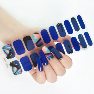 hot Seller Art Sticker Self Adhesive Easy Apply Semi Cured Gel Nail With the UV Light Long