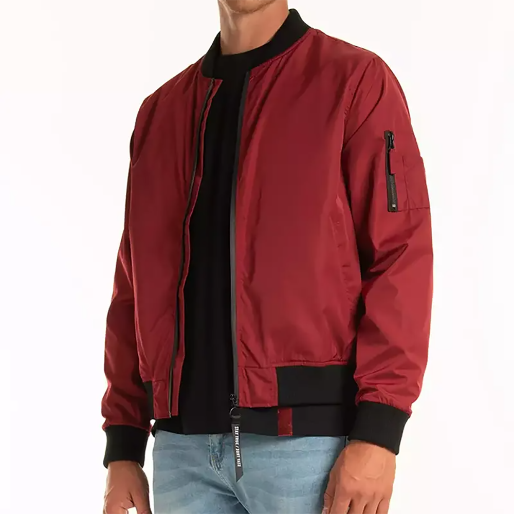 Premium Quality Men's Jacket Custom 100% Polyester Satin Bomber Jackets Raiders Unisex Windbreaker Bomber Jacket