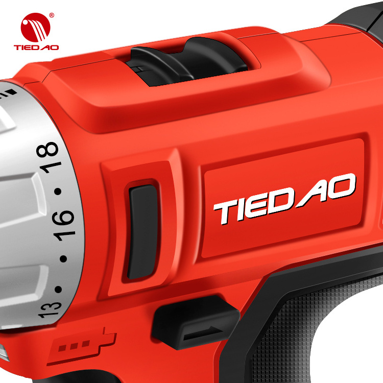 TIEDAO professional factory price 12V cordless  drill power tools lithium battery cordless power drill torque electric drill