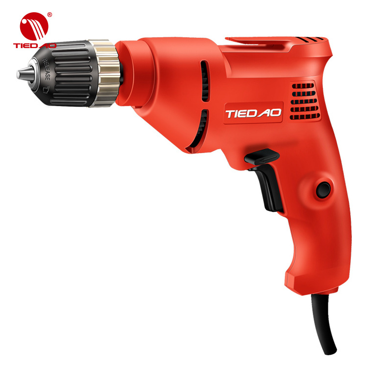 Wholesale power tools 220V electric hand drill 10mm mini hand drill portable  machine tiedao brand machine