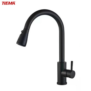 TIEMA sus304 360 Degree Rotating Multifunction Matte Black Kitchen Faucets