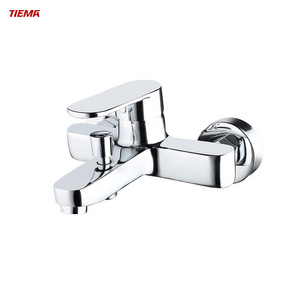 TIEMA Wall Mounted Bathroom Shower Mixer Brass Waterfall Bathtub Zinc Faucet