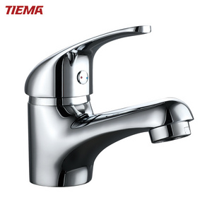 TIEMA Single Handle Brass Chrome Cold and Hot Mixer Basin Faucet