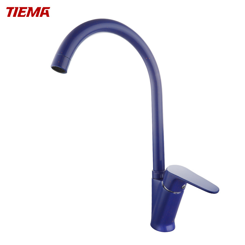 ISO9001good quality blue color kitchen sink mixer industrial kitchen faucet