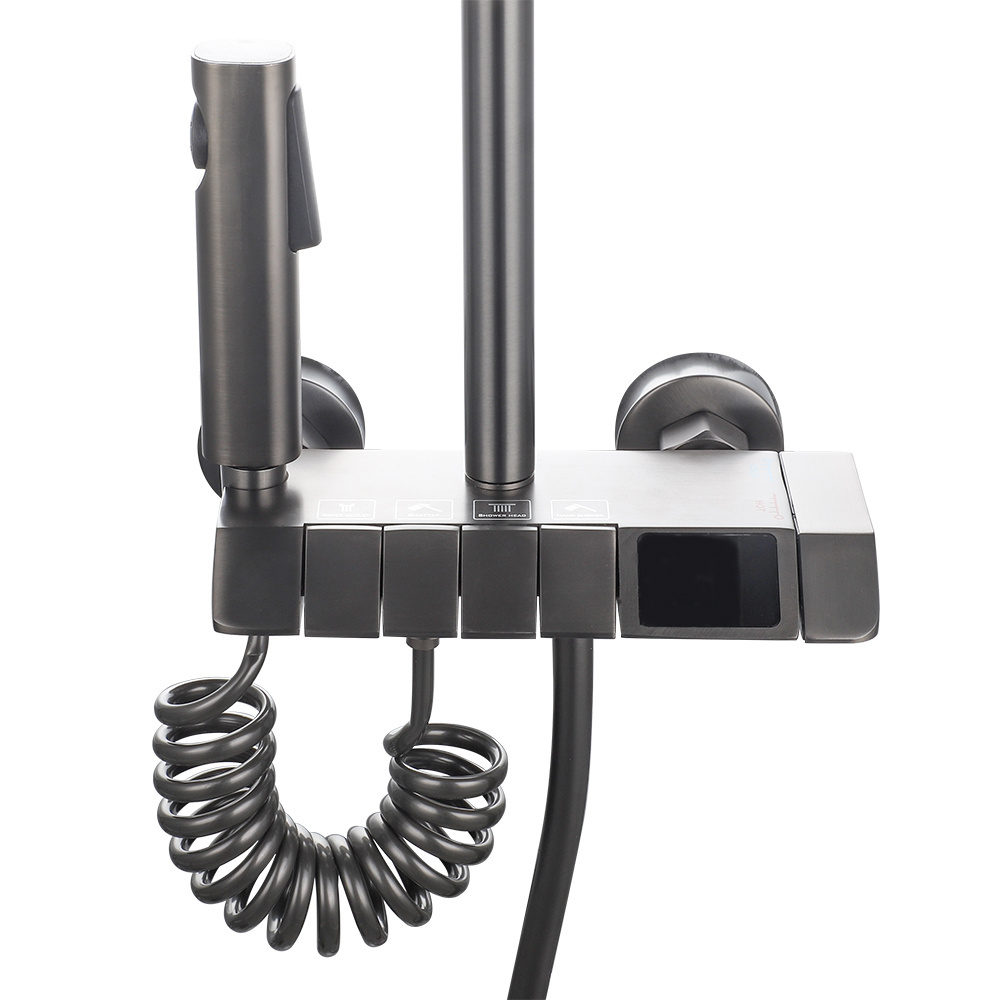 TIEMA wall mounted shower set morden bathroom digital faucet