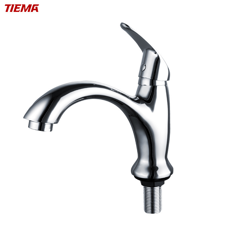 TIEMA Saniary ware fittings faucet deck mounted single hole bibcock cold water brass basin pillar taps