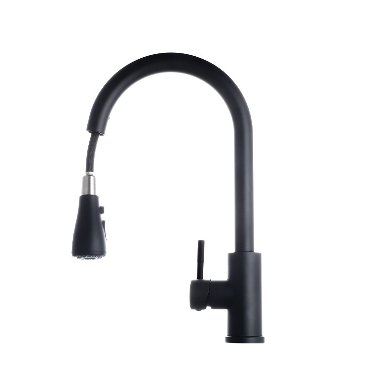 TIEMA sus304 360 Degree Rotating Multifunction Matte Black Kitchen Faucets