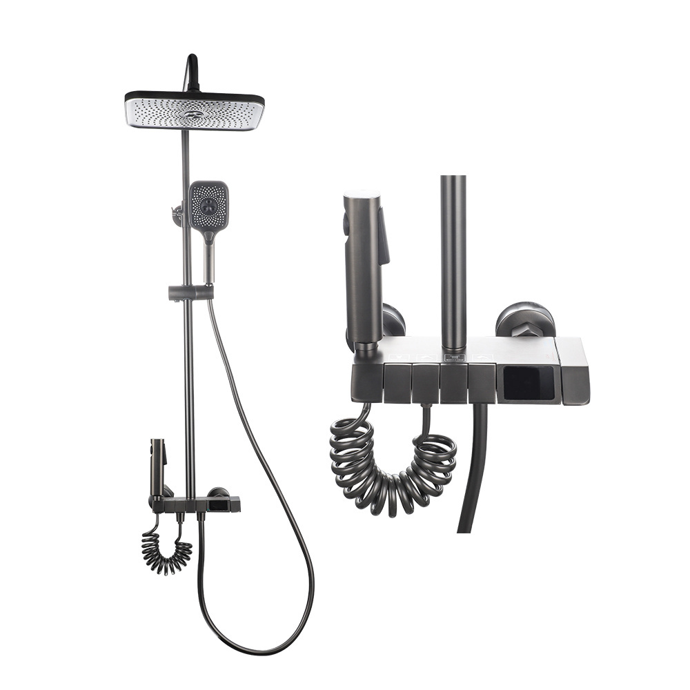 TIEMA wall mounted shower set morden bathroom digital faucet