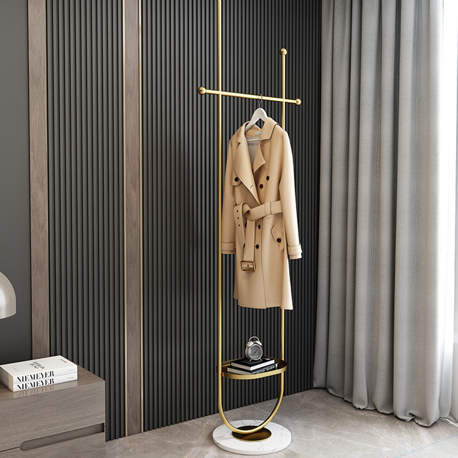 Hot Sell Bedroom Metal Stable Tree Hat Clothes Metal Coat Hanger Stand Garment Rack Freestanding Rack Coat Hanger