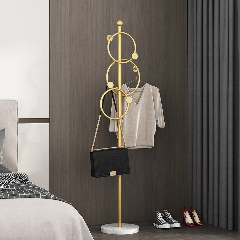 Luxury Modern Coat Rack Floor Room Small Metal Hanger Stand Scarf Rack