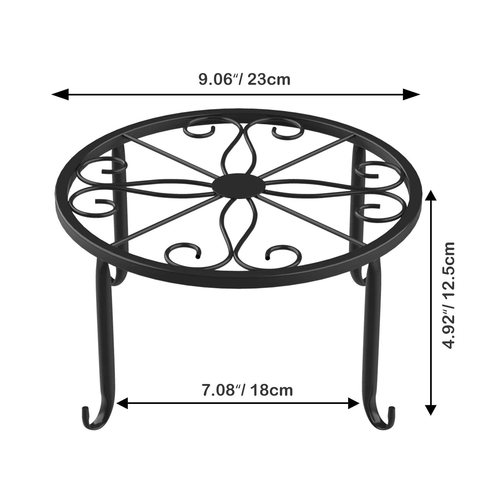 Durable Metal Plant Stands Indoor Rustproof Iron Plant Holder for Garden Container Outdoor Potted Plant Stand