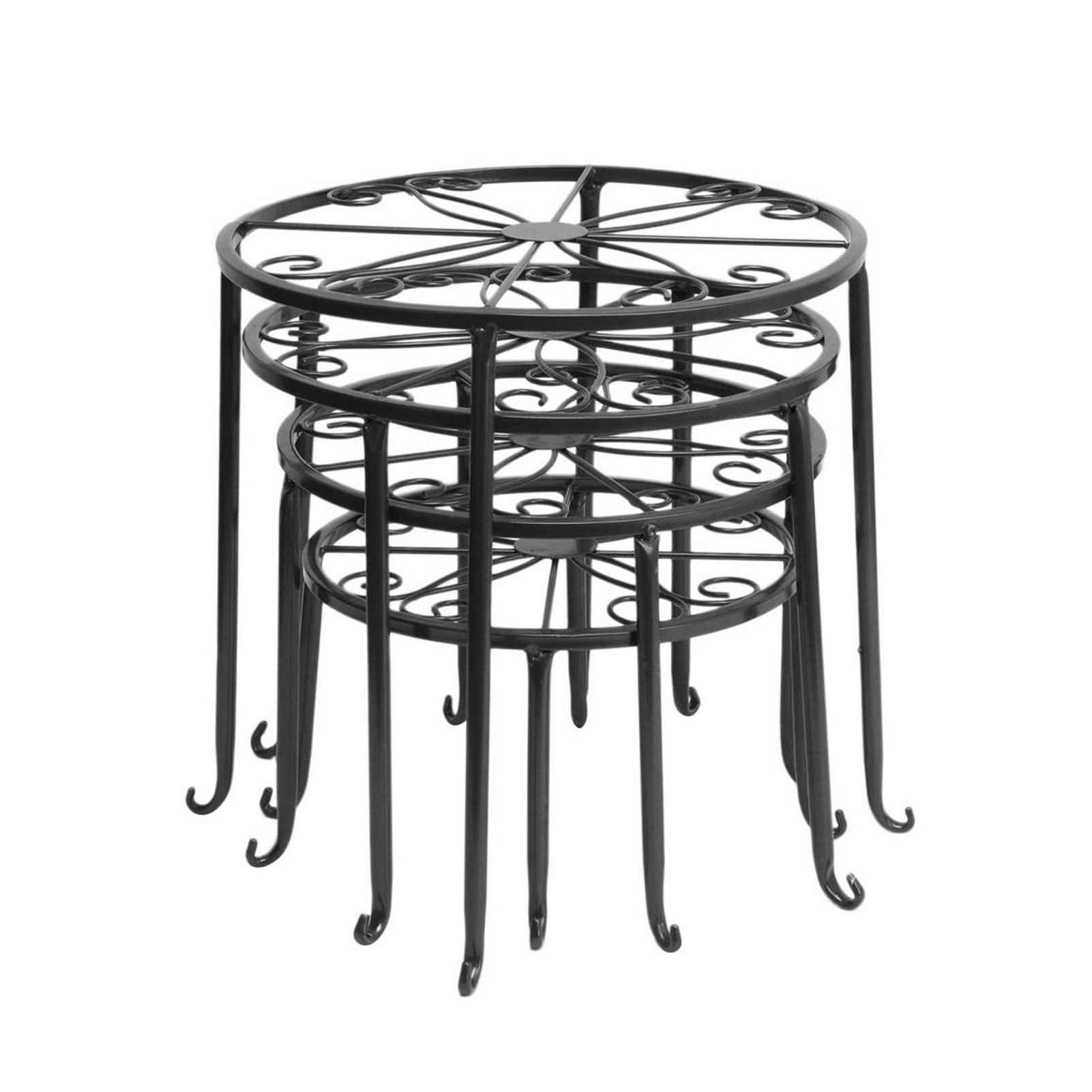 Durable Metal Plant Stands Indoor Rustproof Iron Plant Holder for Garden Container Outdoor Potted Plant Stand