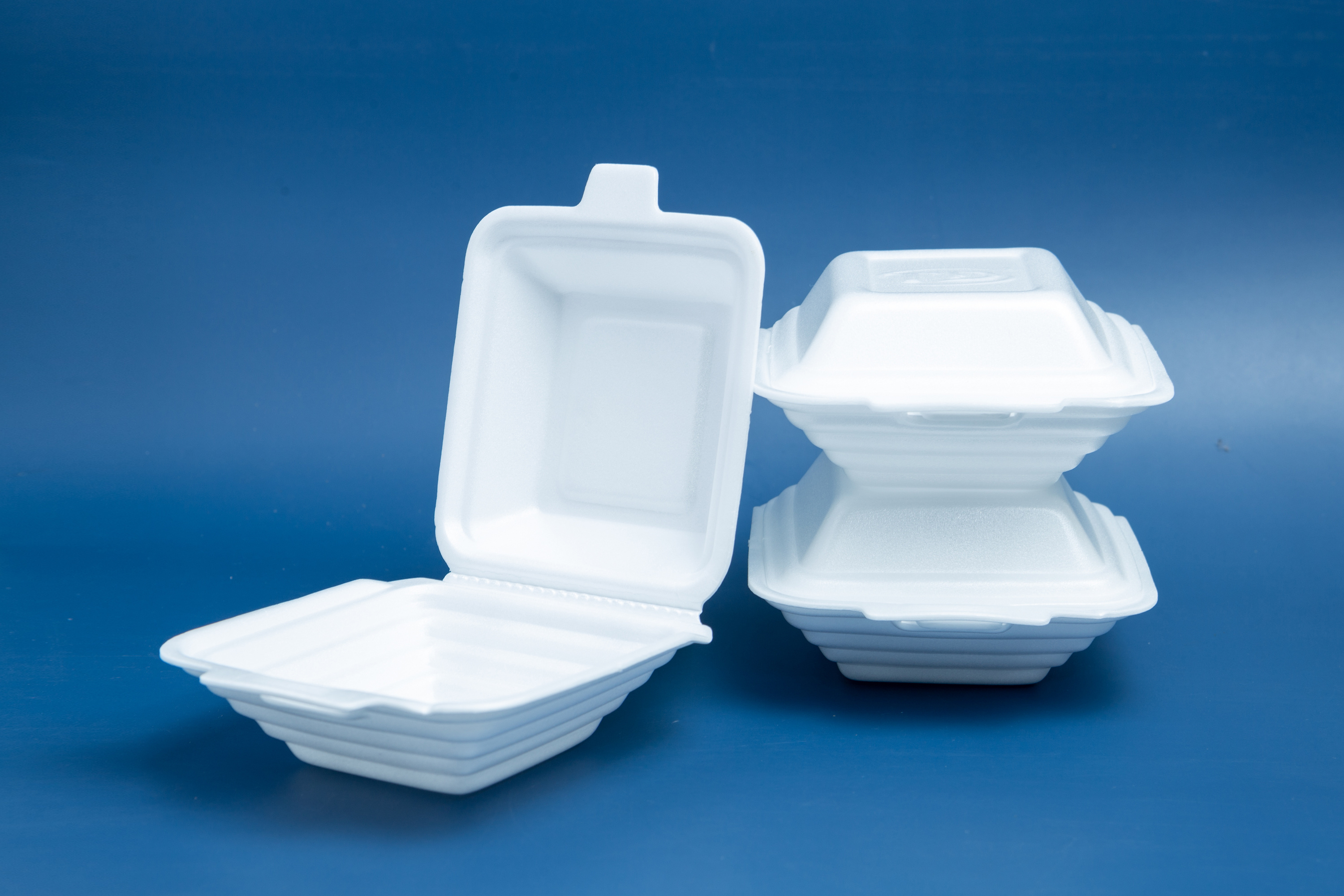 Disposable PS foam food plate/tray/container/box with lid for take away new product ideas 2024 wholesale