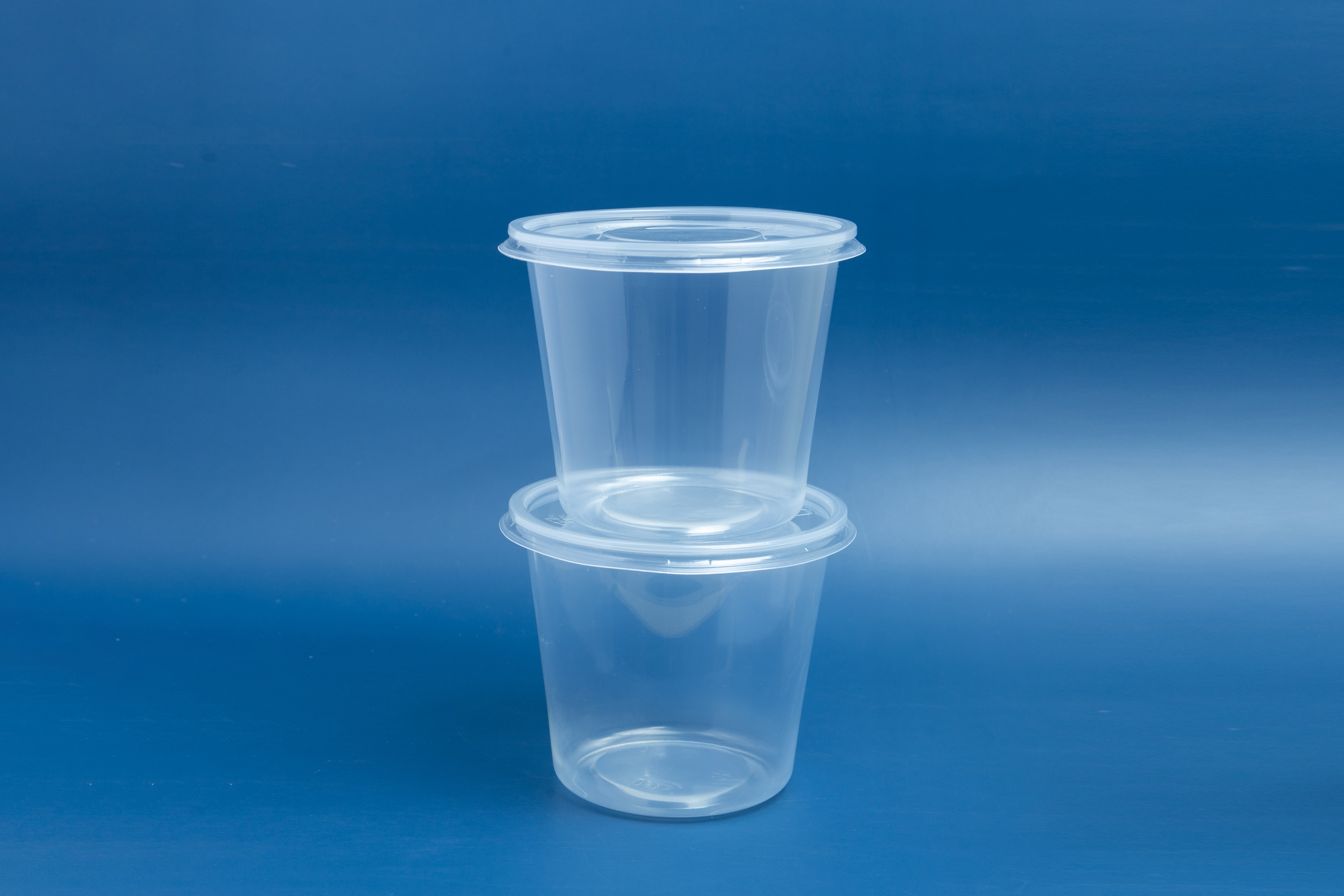 Clear Soup bowl Container with lid round shape pp plastic Microwavable take away food container for restaurants