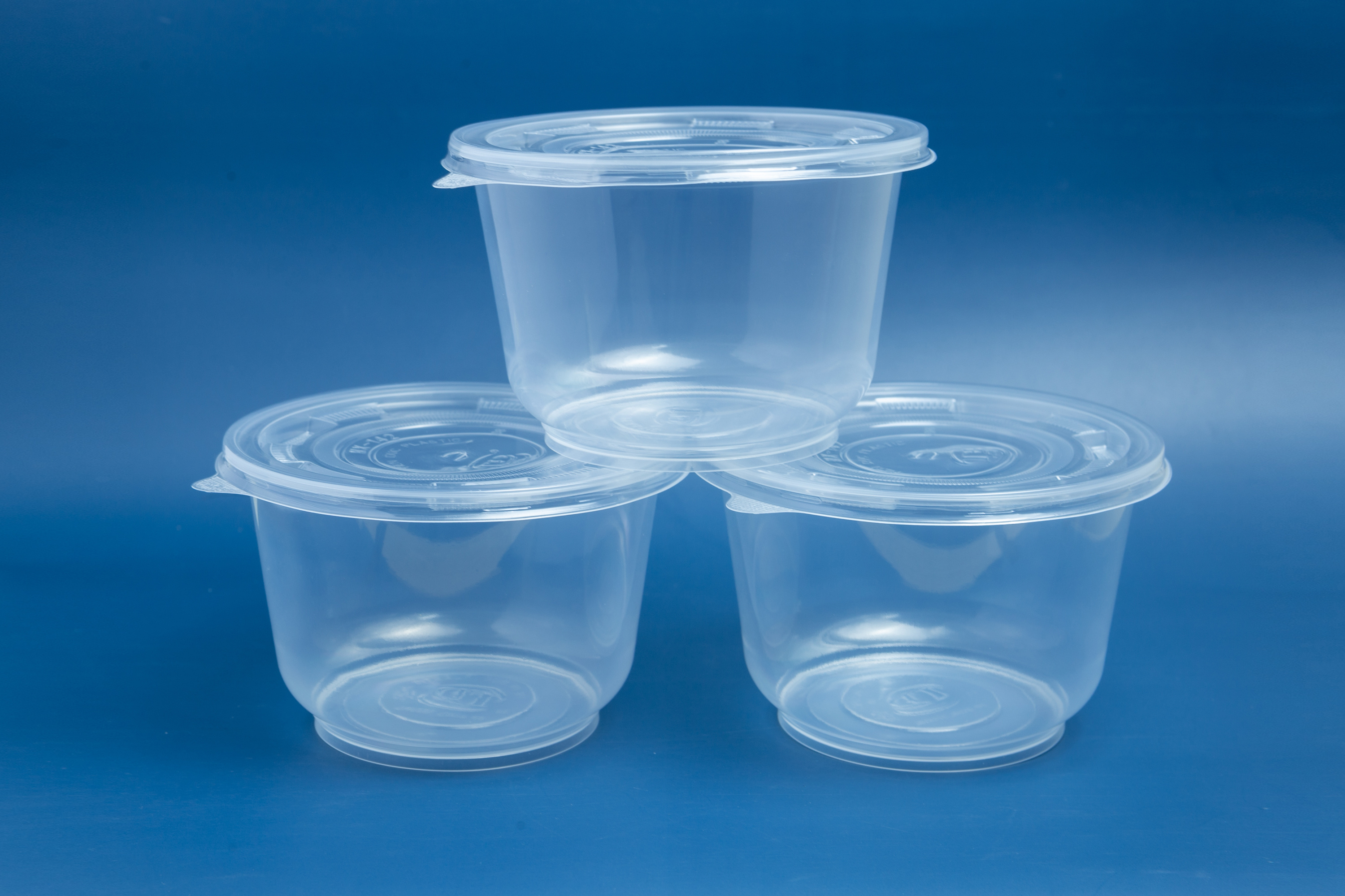 Clear Soup bowl Container with lid round shape pp plastic Microwavable take away food container for restaurants