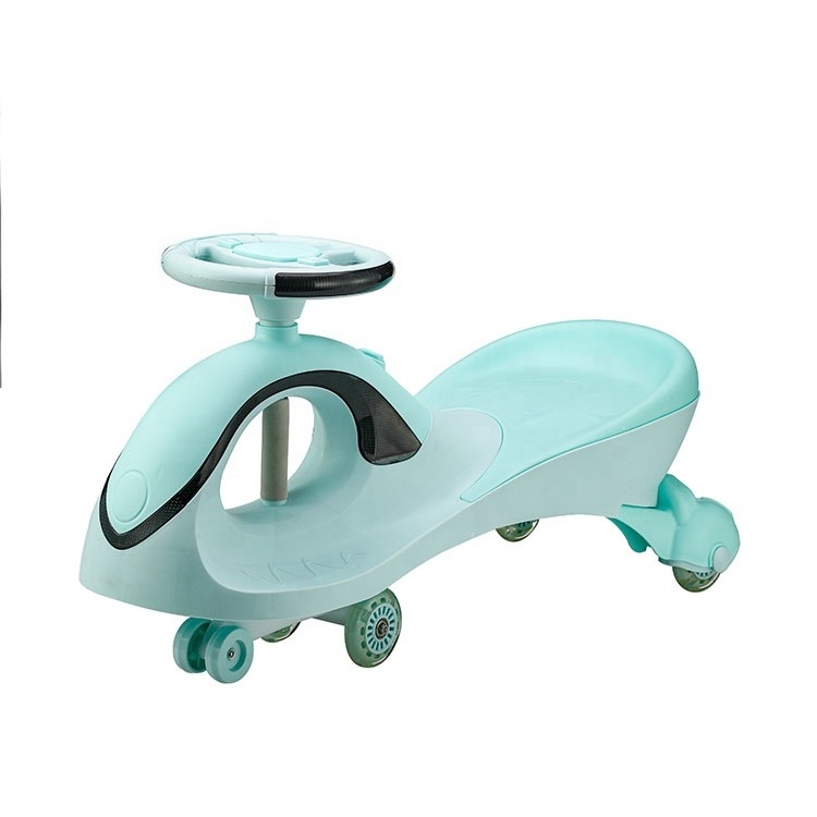 Wholesale children's twist toys 1-3 year old baby universal wheel yoyo car with light and music baby swing ride on car