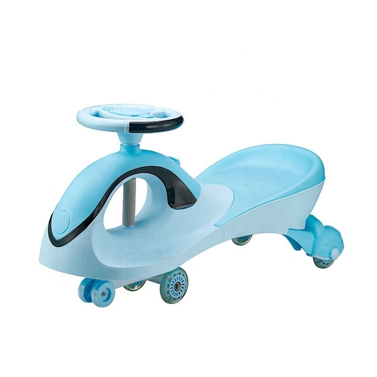 Wholesale children's twist toys 1-3 year old baby universal wheel yoyo car with light and music baby swing ride on car