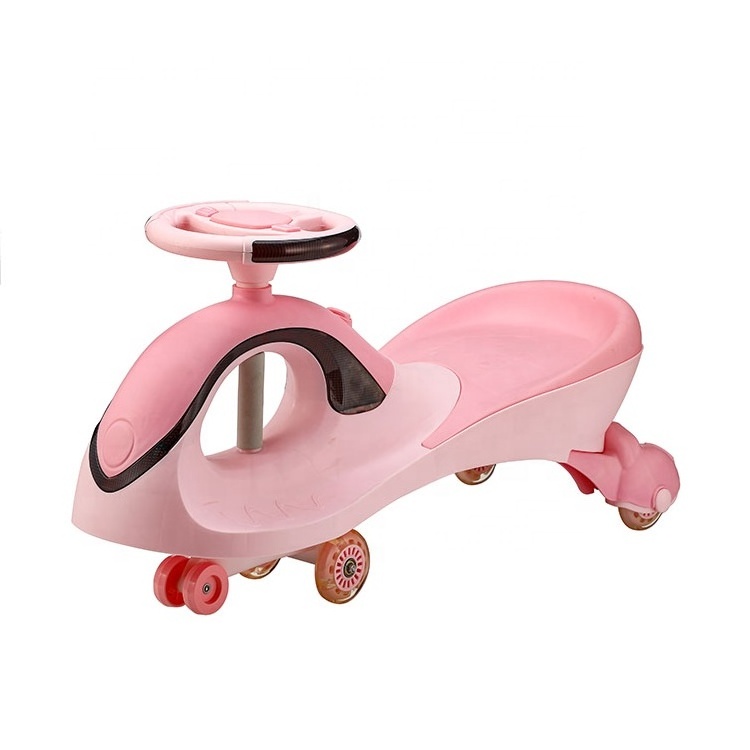 Wholesale children's twist toys 1-3 year old baby universal wheel yoyo car with light and music baby swing ride on car