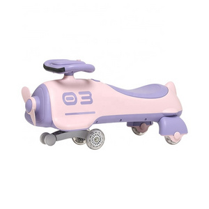 Wholesale new children's twist toys 1-3 year old baby universal wheel yoyo car with light and music baby swing ride on car