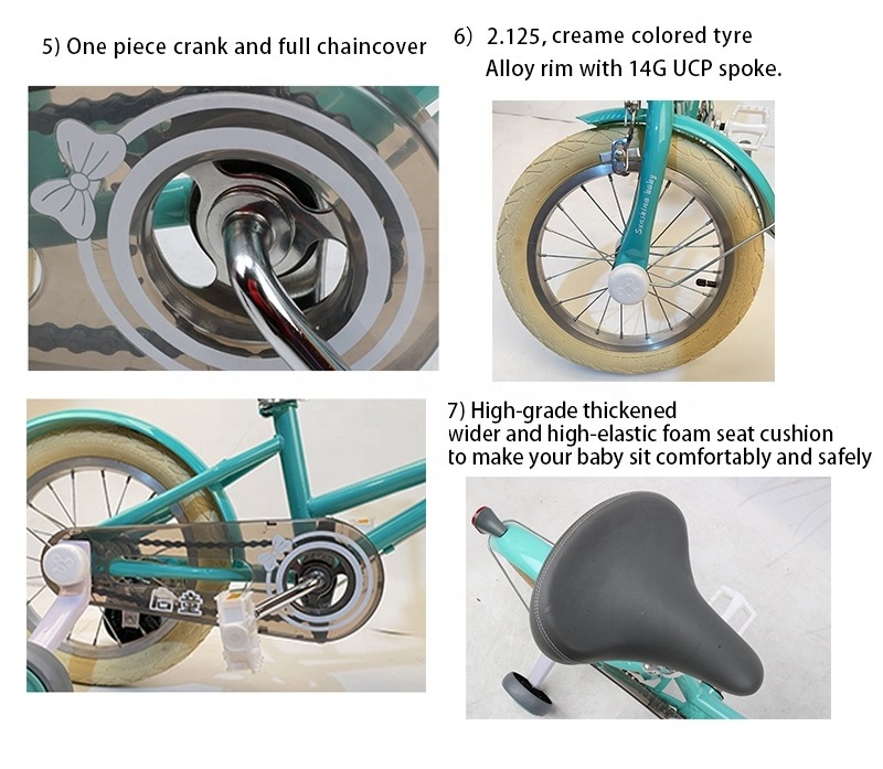 OEM Customized Children Bicycle 12 Inch Colored Kids Bike Bicycle With training wheels children's bicycles