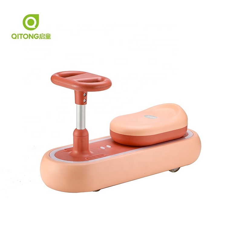 Children twisting car baby toy sliding round-round wheel anti-side flip-flop adults can sit in the girl car swing car.