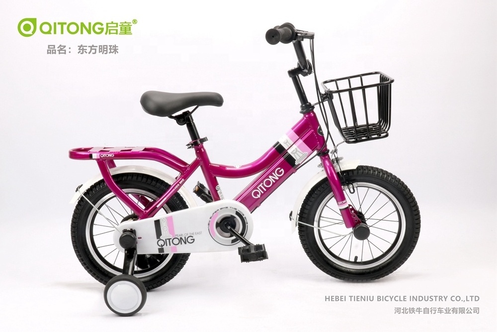 qitong kids bike oem rear 3 wheels bicycle child toddler 4 wheel latest small kid bicycle for 4 years old