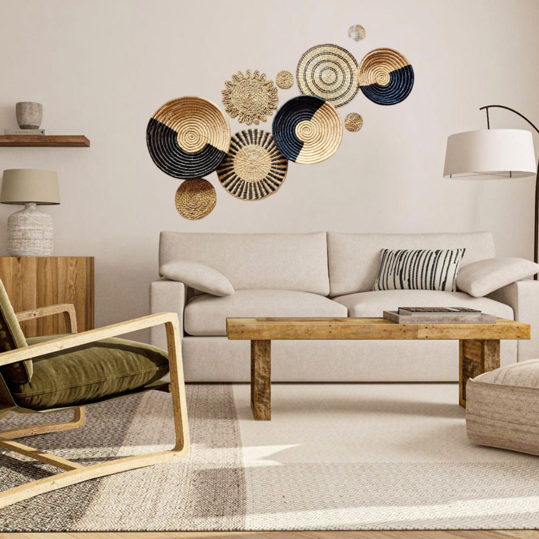 Artisan-Crafted Round Wall Decor from Vietnam - Elevate Home Aesthetics with Quality Materials!